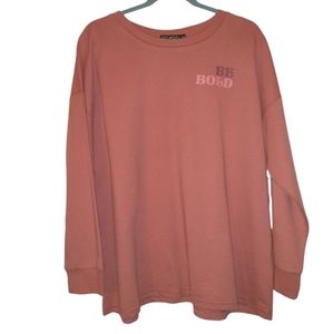 Fifth Sun Juniors 3X Scoop Neck Positive Message Sweatshirt